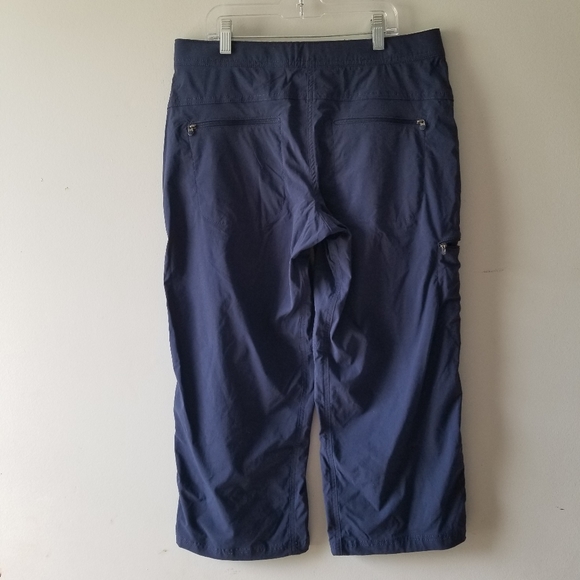 Ll Bean Cropped Water Repellent Comfort Trail Pants Navy Blue 6 - Picture 6 of 13